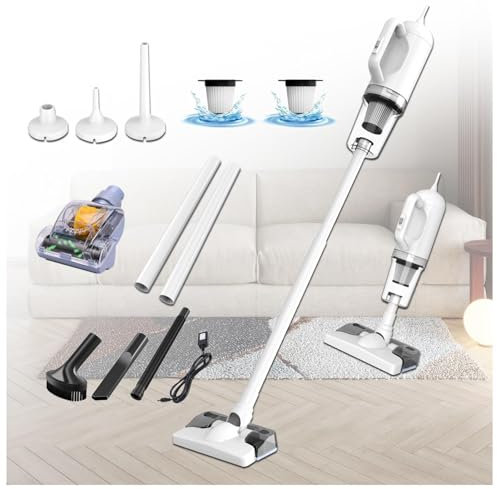 LRF-yxkj Aspira E Lava Pavimenti Casa 5 in 1 Portatile, 200ml Serbatoio dell’acuqa, Scopa a Vapore Senza Fili per Pavimento Tappeti Animali e Gli Interni delle Auto