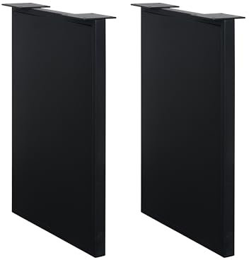 Natural Goods Berlin 2X Tischwange RECHTECK - Tischkufen Metall Schwarz 72 x 55 cm - Tischbeine Esstisch, Kufen pulverbeschichtet, Schreibtischbeine, DIY Tischfuß, Möbelkufen stabil, DIY Tisch Beine