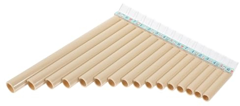 MINAOLULUS Panflöte C-dur 16 Rohre aus Umweltfreundlichem Resin Anfänger Instrument für Schüler Musikalische Hand Augen Koordination