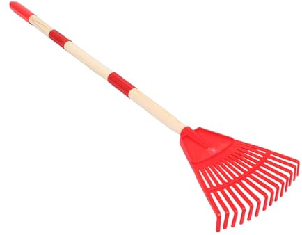 OFFSCH Rastrillo de Jardín para Plástico Desmontable Diseño Abanico para Césped y Herramienta Ligera y Portátil para Limpieza de Jardín y Césped