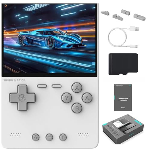Prede Handheld Games Console – 3.2 IPS IPS High-Definition Screen, 8GB Storage Built-in 3000mAh Battery, Portable Video Game Console-White||128G