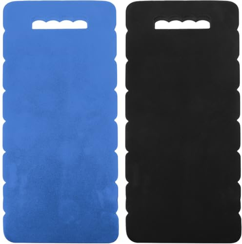 VALICLUD Lot de 2 Coussins de Jardinage en EVA Épais Tapis de Genoux Antidérapant Bleu et Noir Protège-Genoux Confortable pour Jardinage Yoga et Travaux Extérieurs