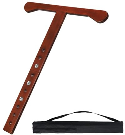 MotiveTech Tragbarer Cello Stachelhalter für Schüleraufführungen, Dunkelbraun