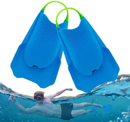Simfenor vuxen | bärbara fenor med öppen häl | Resestorlek Simfötter | för män nybörjare pool hav dykning snorkling simning träning