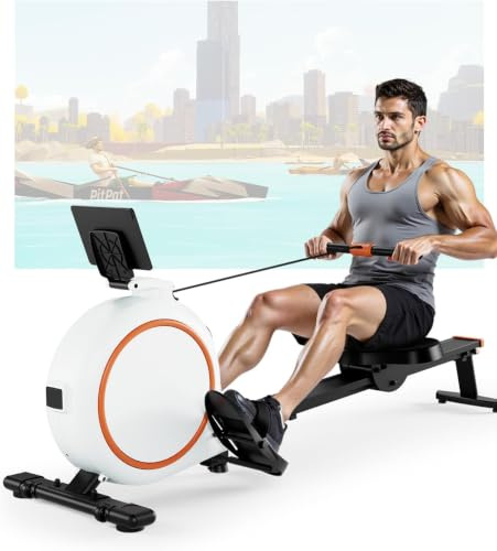 Superun 32 Levels Rowing Machine, 136KG Weight Capacity Rowing Machine for Home Gym with Quiet Magnetic Resistance, Magnetic Rower with LCD Display Cardio Exerciser Equipment