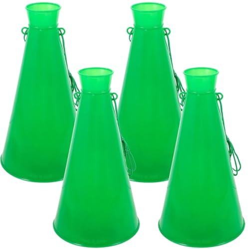 4 pezzi di corni for feste in plastica premium cheer megafoni for eventi, viaggi in campeggio, matrimoni, atmosfera Per Partita di Calcio