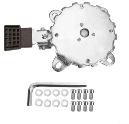 Tidgel Base de parasol de jardin, adaptateur pivotant à 360°, plaque de rotation pour pied de parasol de terrasse, mât de 18 à 32 mm, partie en métal argenté
