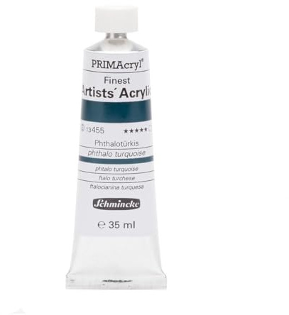 Schmincke – PRIMAcryl® - feinste Künstler-Acrylfarben, Phthalotürkis - 35 ml