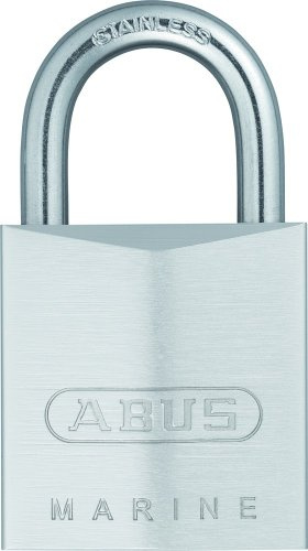 ABUS Marine Vorhängeschloss 75IB/40 gl.-7341 - gleichschließend - wetterfest - Messing-Schlosskörper mit Nickel Pearl Beschichtung - ABUS-Sicherheitslevel 6 - Silber | Messing-Schlosskörper mit Nickel Pearl Beschichtung, Edelstahlbügel, Schließung 7341, 2 Wendeschlüssel, Sicherheitslevel 6