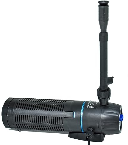 Aquatop 264 GPH Submersible Pond Pump with Fountain Kit – 13-Watt UV Light For Crystal Clear Water, Fresh & Saltwater Use, Great For Water Garden & Koi Pond, Long Power Cord, UVFK-13