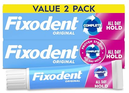 Fixodent Complete Original Denture Adhesive Cream, 2.4 oz, Pack of 2