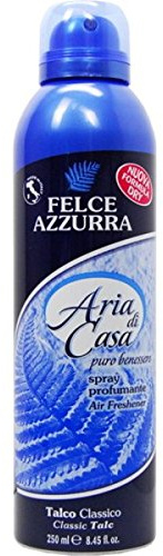 6 x Felce Azzurra Aria Casa rumsfräschare Talco Classico 250 ml rumsspray doft