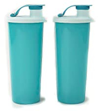 Tupperware to Go Eco 470 ml türkis Clipverschluss Trinkflasche Öko Ecoflasche (2) 37121