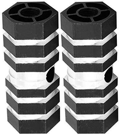 Vbest life Aluminiumlegierung Fahrrad Hinterachse Peg Fahrrad Fahrrad Sechskant Fußpfosten Pegs BMX Pegs(Schwarz)