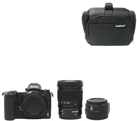 KamKorda Camera Bag + Z6 II Mirrorless Digital Camera with Z 24-70mm f/4 S Lens + FTZ II Mount Adapter Kit, 24.5MP FX-Format BSI CMOS Sensor, UHD 4K Video, Dual Memory Card Slots + 2 Year Warranty