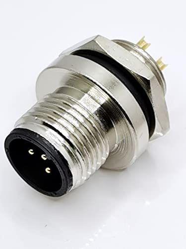 5PCs M12 Flansch Sensor Steckerverbinder Rückenmontage 5-polige Männlich Stecker Lot