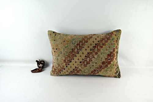 Kelim Kissen 40x60 cm Handgefertigt Kissenbezüge Türkisch Lendenkissen Dekorative Kissenhülle Dekokissen Zierkissen Sofakissen Teppiche Ethnische Kilim Kissenbezug code A3052