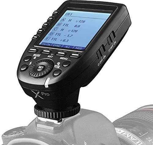 GODOX XPro-C Kabelloser Blitzauslöser für Canon E-TTL-Kamera | 2,4 G kabelloses X-System HSS 1/8000s, LCD-Bildschirmdesign, 5 spezielle Gruppentasten, 11 anpassbare Funktionen