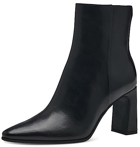 MARCO TOZZI Stivaletti Donna a Punta con Tacco in Pelle Sintetica, Black, 41 EU