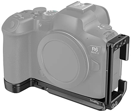 SMALLRIG Quick Release L-Bracket for Canon R6 Mark II / R6 / R5 / R5 C, Camera L Plate for Arca-Type with 1/4 -20 Threaded Holes, Strap Holes, Support Horizontal and Vertical Shooting - 4160B