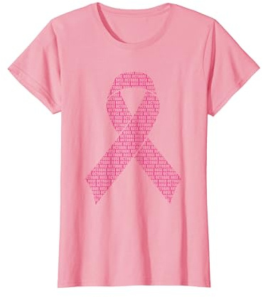 Tee Shirt Femme Octobre Rose 2024 Ruban Cancer Du Sein T-Shirt