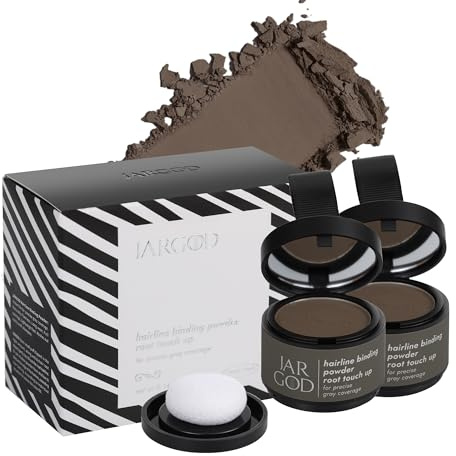 Hairline Root Touch-Up Powder for Instant Gray Coverage and Temporary Hair Color for Roots and Highlights for Women & Men (0.14 Ounce (Pack of 2), Dark Brown)