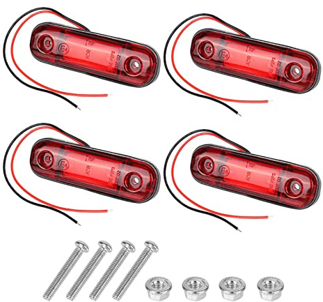 ORIGNL Feux Position Latéraux LED, Feux Externes Voiture Camion Remorque Camion Bus 4 Pièces 12V Feu Arrière D'avertissement 24V Feux Freinage Voiture Feux Arriere
