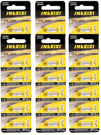 JNKXIXI Lot de 10 piles alcalines 27 A A27S MN27 L828 A27 12 V
