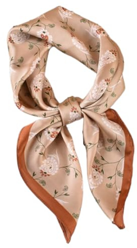 GIMIRO Damen Quadratisches Tuch Polyester-Seidenlook 70 x 70 cm