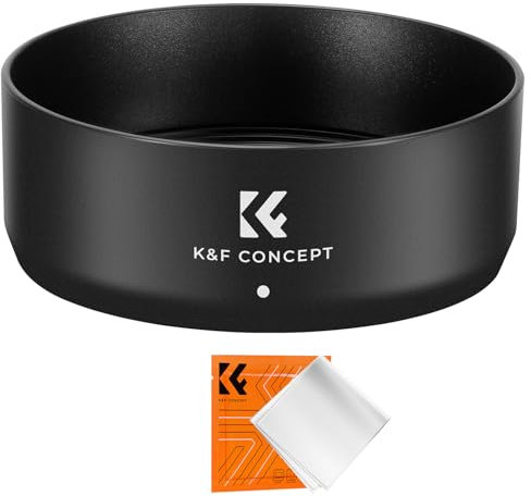 K&F CONCEPT ES-65B Camera Lens Hood for Canon RF 50mm f/1.8 STM Lens, 43mm Bayonet Lens Hood, Reversible Sun Shade Lens Protector with Cleaning Cloth