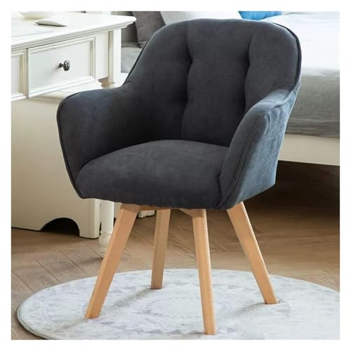 Moderner Drehsessel aus Samt mit stabilen Holzbeinen für kleine Räume, Esstisch, Schreibtisch, Lounge, Club, Freizeit, Gästestuhl