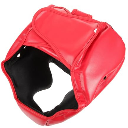 TOKIDNY Wrestling Kopfschutz Für Junge Mädchen Gepolstert Atmungsaktiv Boxhelm Für Taekwondo Kickboxen Sicherer Schutz Beim Sparring Verstellbar Rot