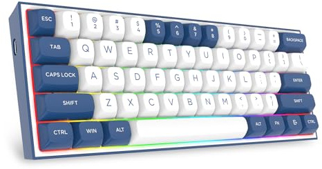 Redragon K717 PRO Custom QMK/VIA Gaming Keyboard, 61 Keys Wireless Programmable Mechanical Keyboard w/60% Compact Layout, Hot-Swap Socket, & 3-Layer Noise Dampening, Custom Linear Switch