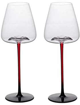 CTCOIJRN Bicchiere da Vino in Vetro 2 Pezzi/Lotto Bicchiere da Vino in Cristallo Grandi Bicchieri da Champagne Bordeaux Bicchiere da Cocktail Senza Stelo Bicchiere da Whisky