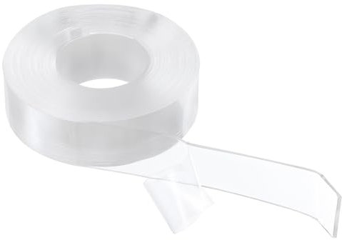 QUARKZMAN Cinta Adhesiva de Doble Cara Nano Tape 10FT x 1 x 0.08 Cinta de Montaje Transparente Removible Multiusos Lavable Impermeable para Colgar Cuadros con Tiras Adhesivas, Decoración