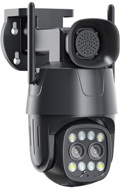 Telecamera IP Wi-Fi Con Scheda SIM LTE 4K/8MP 3G 4G Telecamera Di Sorveglianza Esterna Con Doppio Obiettivo 3,6mm-8mm Telecamera CCTV Con Tracciamento Umano AI Visione A Colori(AU Plug,4MP 4G Camera)