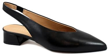 Melluso D156Z Nero Scarpe Donna Ballerina Slingback Tacco Basso Punta Pelle 38.5