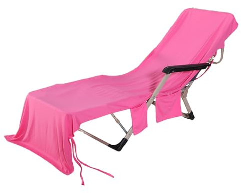 rongweiwang Brentford Sun Lounger Towel With Convenient Storage | Beach Towel With Pockets Beach Chair Cover Fiber Holiday Sunbed, C