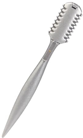 MOBUTOFU Doppelseitiger Haarschneidekamm aus Metall Haartrimmer und Haarausdünnungskamm für Friseursalon und Heimgebrauch Langlebig und Praktisch für Präzises Styling