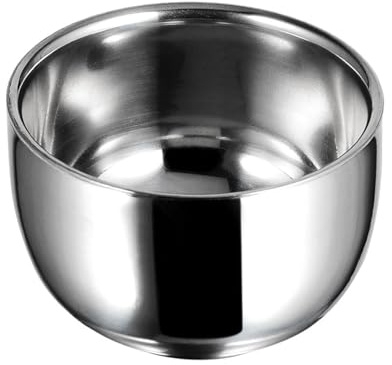 Zambuph Bol à raser portable en acier inoxydable pour savon de rasage humide. Facile à mousser. Cadeau idéal pour homme.