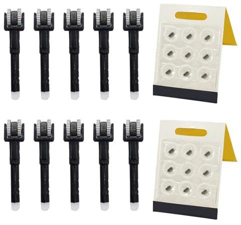 INNAL 10 Pezzi Ruota di Ricambio per Accendini 4.3 x 1 cm + 2 Pietre Focaie 2.3 x 5 mm Flints Holder Sostituzioni per Clipper Meccanismo di Accensione Classico Compatibile con Accendini Clipper