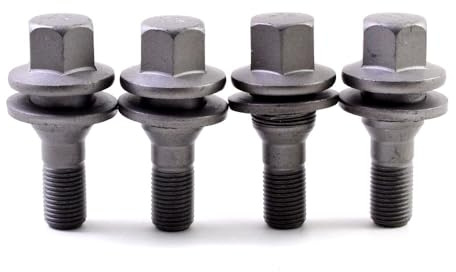 vis jante Compatible Avec Citroen Pour Berlingo Pour C2 C3 C4 C5 C6 Pour JUMPY 4 Pièces M12x1.25 Hex 17mm Jante De Voiture En Acier Boulons De Verrouillage De Pneu Écrous De Cosse