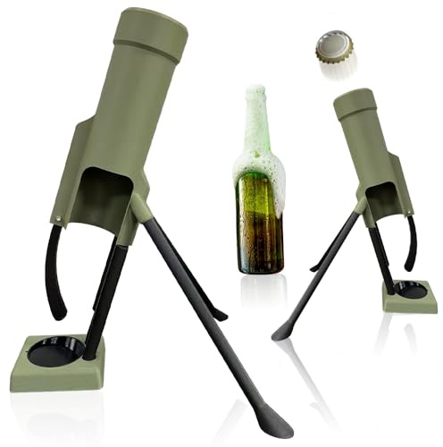 Nzkeuf Mortero abridor de botellas, Mortero Abre Botellas, Abridor de Tapones Táctico de Servicio Pesado de Mortero de Mano Libre, Regalo y Decoración para Hombres para Escritorioy Barra