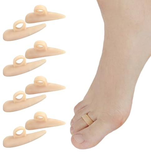 XENQITO 4 Paia Cuscini Per Dita A Martello,4 Paia Cuscinetti In Gel Per Dita A Martello, Cuscino Per Dita Dei Piedi,Per Donne E Uomini Ridurre Il Dolore E L'attrito per donne e uomini(Color Carne)