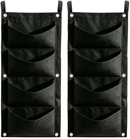 Bolsas para cultivar fresas, macetas de fieltro de 2 piezas, bolsas para macetas colgantes abajo, bolsas para plantar fresas, macetas de cultivo de tela transpirable, para verduras al aire libre