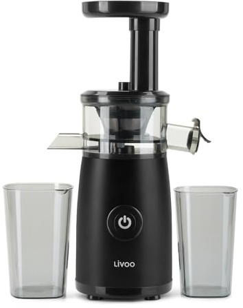 Livoo Extractor de jugo compacto | 150 W, 55 a 60 t/min, accesorios incluidos
