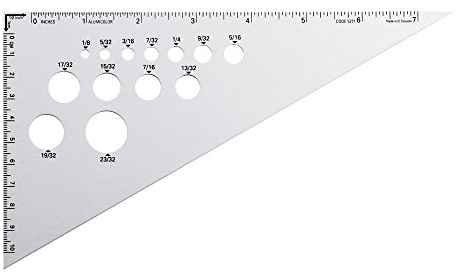 Alumicolor 5271-1 Aluminium, 20,3 cm Kalibriertes Zeichendreieck, 30/60/90 Grad, 8 Inch