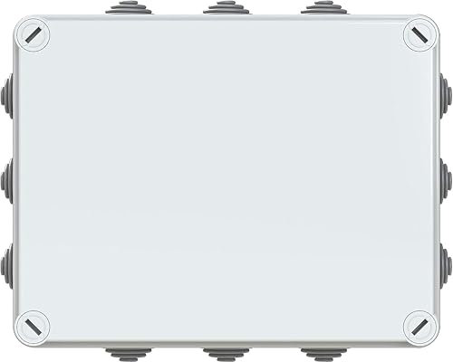 ABB IP55 Junction Box • Waterproof Electric Cable Connector Unit • Cable Glands Included • Shockproof Adaptable Electric Box • Indoor/Outdoor Box • 160 x 135 x 85mm