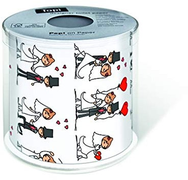 2x Toilettenpapier Rolle Wedding day – Hochzeitstag / Hochzeit / Gastgeschenke