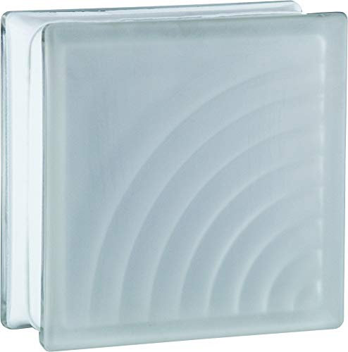 Fuchs Design 6 Pieza BM Bloques de Vidrio midarc Super White Bloque de Vidrio Satinado por Dos Lado 19x19x8 cm